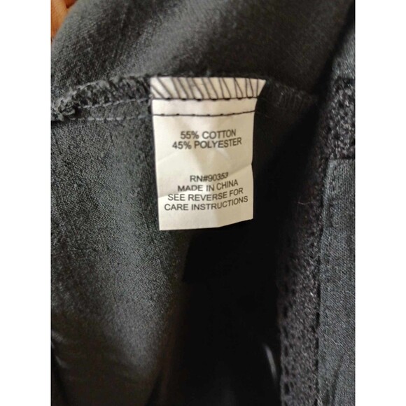 Rebellion Again Dress A-Line Size L Black Cotton Blend Embroidered Flowers Boho - Picture 9 of 9